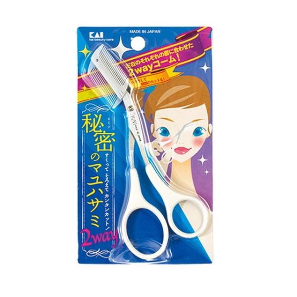 KAI Eyebrow Scissors 2WAY with Comb KQ3042