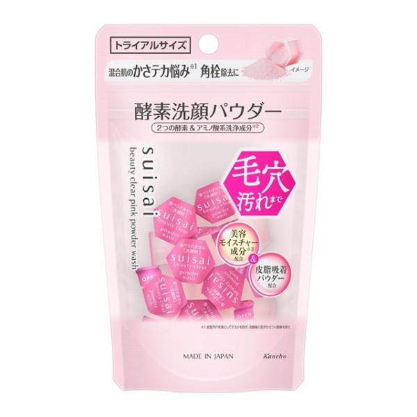 Kanebo suisai Beauty Clear Powder Wash (Green / Pink) 12.8g / Trial 6g