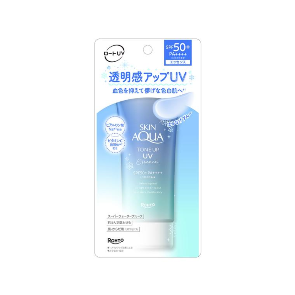 Rohto Skin Aqua Tone Up UV Essence Blue SPF50+/PA++++ 80g