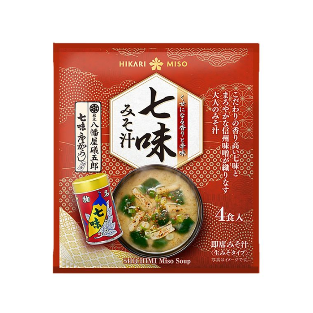 Hikari Miso Shichimi Miso Soup - Hachimanya Isogoro 4 Serving Pack