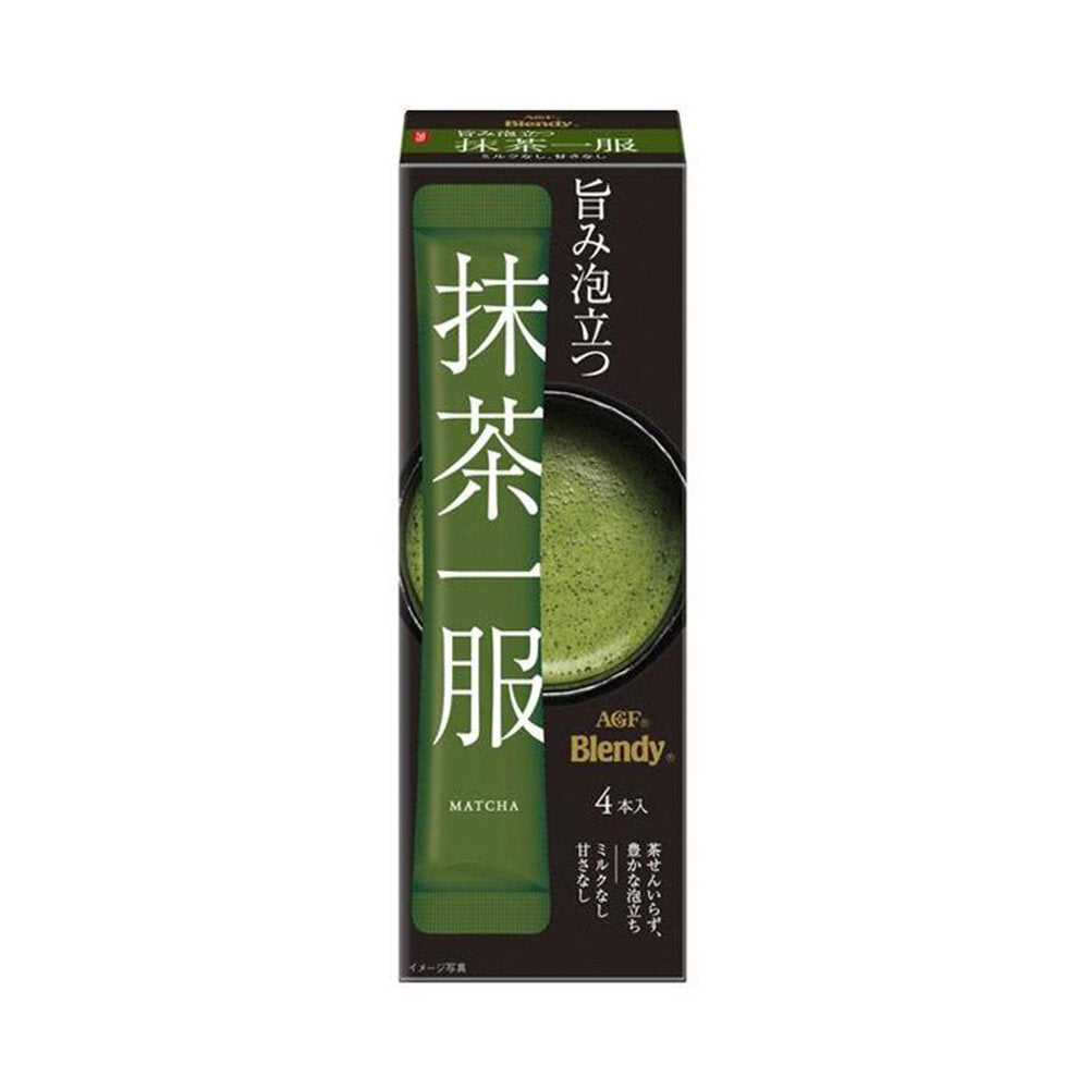 ［In stock］ AGF Blendy One Matcha without milk 1 box (4 pieces) instant