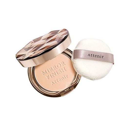 [Japan] Attenir Natural Silk Polishing Setting Powder Case with puff Refill Pack Case Sold Separately