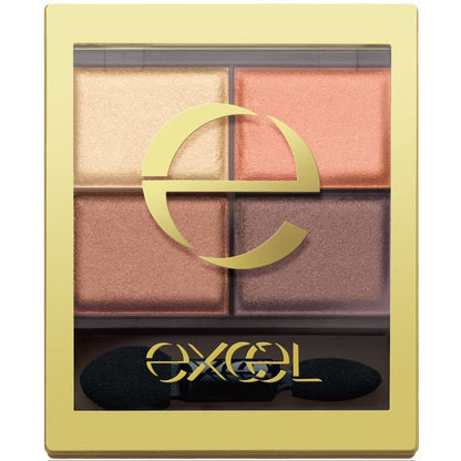 [Japan] excel eyeshadow quad eyeshadow nude deep eyeshadow sr light綻時裳四色眼采 CS excel 蜜粉 excel sr03