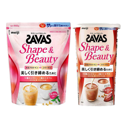 ［In stock］ Meiji SAVAS For Women Shape & Beauty Protein Milk Tea Flavor 900g