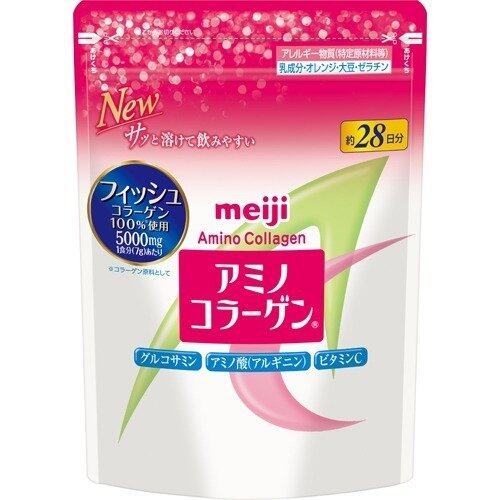 ［In stock］ MEIJI Amino Collagen Powder Refill 196g (New Version) - Skin Health