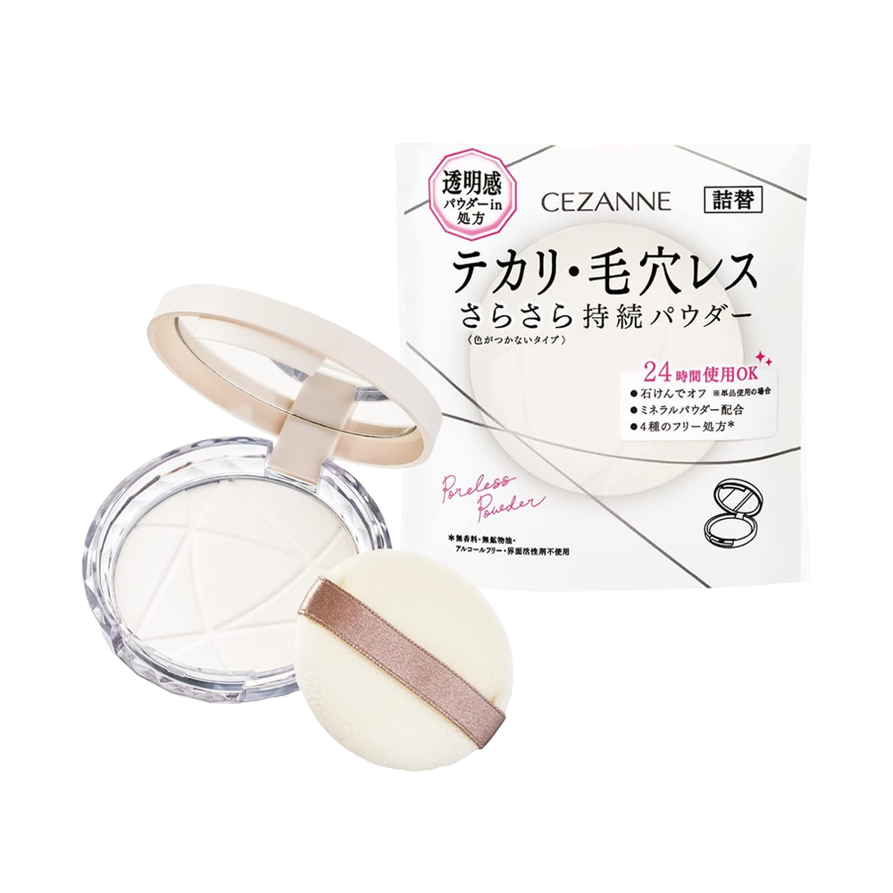 [Japan] CEZANNE Transparent Mineral Powder Anti-Shine & Pore-Covering CL Colorless Transparent 8g