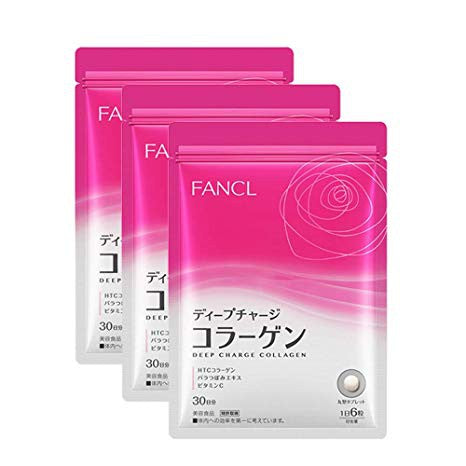 【3 Pack set】FANCL DEEP CHARGE COLLAGEN 180 tablets HTC collagen Made in JAPAN 3 pieces