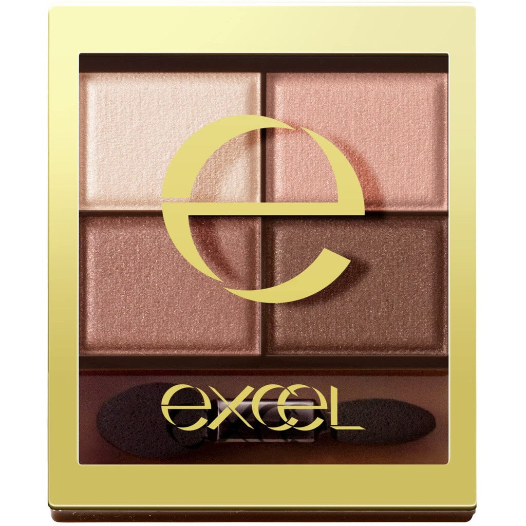 [Japan] excel eyeshadow quad eyeshadow nude deep eyeshadow sr light綻時裳四色眼采 CS excel 蜜粉 excel sr03