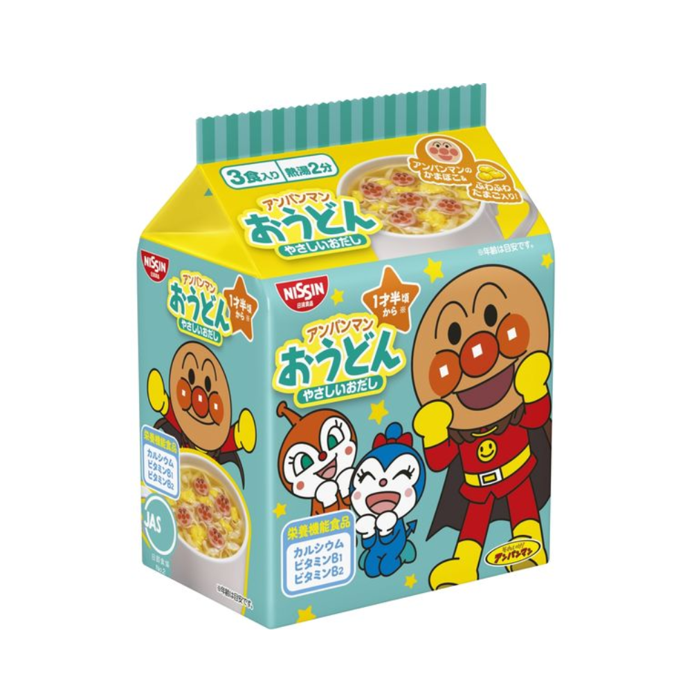 Nissin Anpanman Instant Udon Noodles for Kids (3 servings)