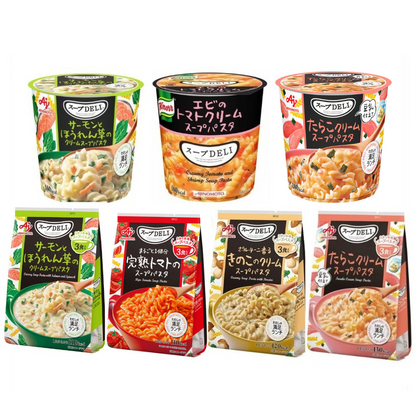 Ajinomoto Knorr Soup Deli Tarako Cream / Salmon & Spinach / Shrimp & Tomato Pasta / Mushroom Cream Soup Pasta