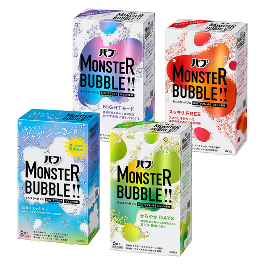 [Japan] Kao Kao babu Bath Soak Monster Foam FREE 1 case 6 pcs.