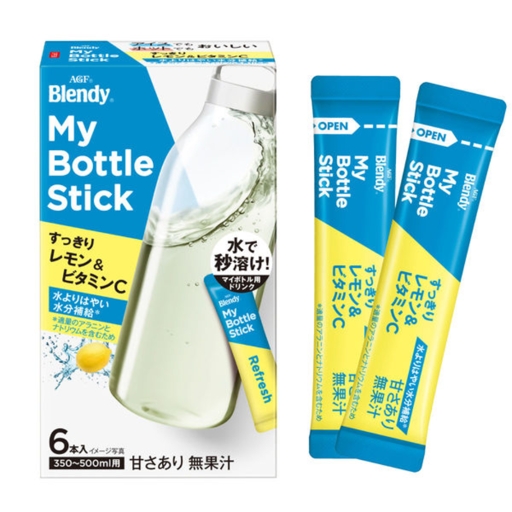 Blendy My Bottle Stick Refreshing Lemon / Peach Rooibos Tea / Muscat Rooibos Tea / Jasmine Tea / Green Tea / Acerola (6 Sticks)