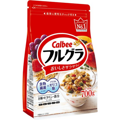 Calbee Frugra Plain Fruit Granola Cereals Value Bag 700g/ Frugra Bits 26g/
