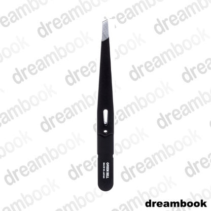 ［In stock］ Green Bell Tweezers Hair Cutter Tip Slanted Type GT-222 Black