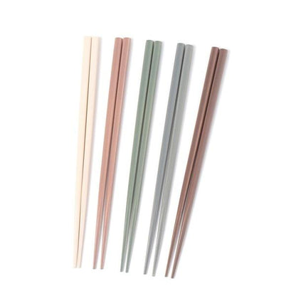 LAKOLE 5-Piece bamboo chopstick set, color tone cutlery