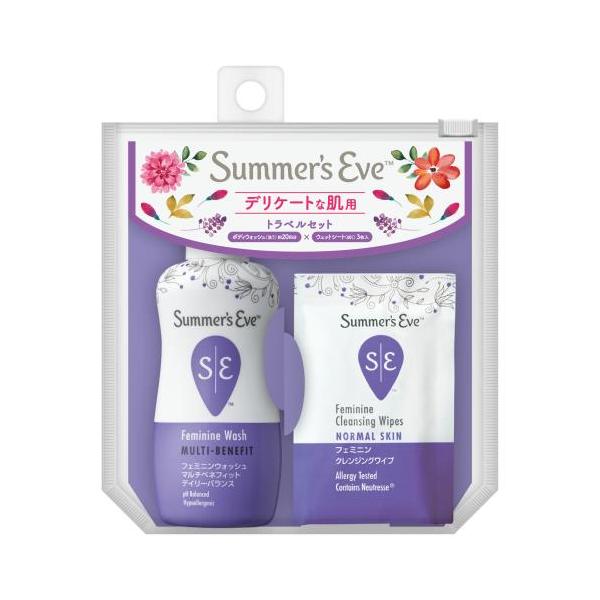 Pillbox Japan Summer's Eve Travel Set (Body Wash & Wet Sheet)