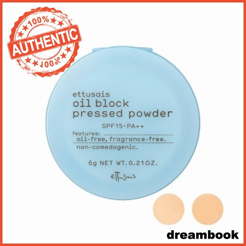 ［In stock］ ettusais Oil Block Presto Powder SPF15 PA++ 6g Face powder Light / Natural