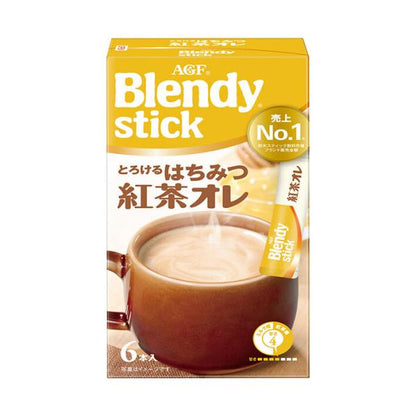 Ajinomoto AGF Blendy Stick Melty Honey Black Tea Au Lait 1 Box (6 Sticks)