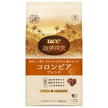 UCC UESHIMA COFFEE Roasted Coffee Beans (Colombian Blend / Mandarin Blend) 1 Bag (140g)