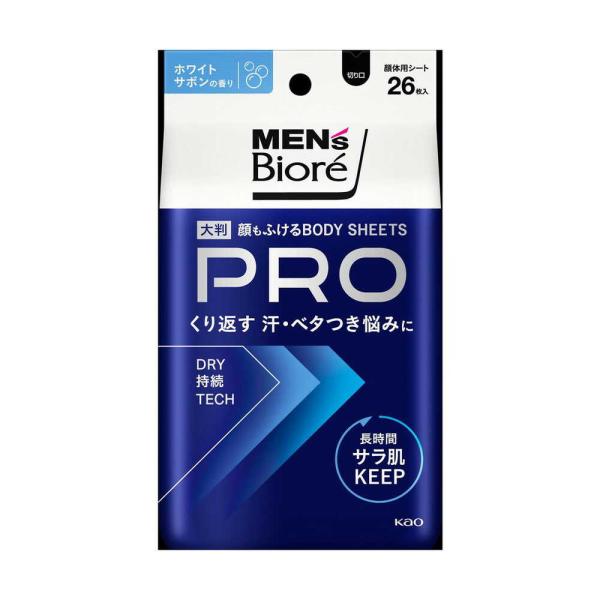Men's Biore Face Wiping Body Sheet PRO Series 26 sheets