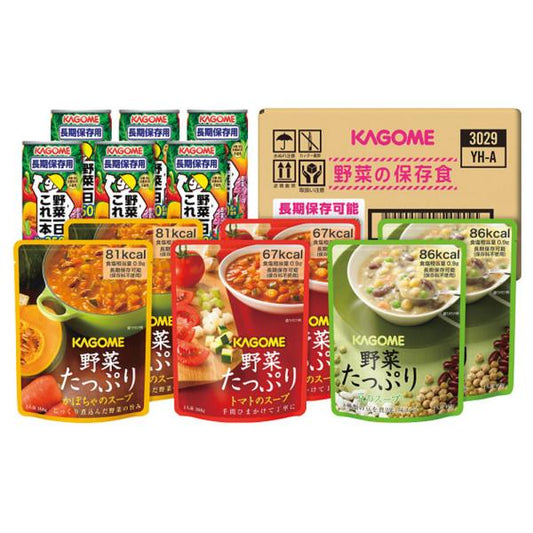 [Emergency Food] KAGOME Vegetable Preserved Food Set YH-A 3029 (5 years 6 months preservation) 1 case