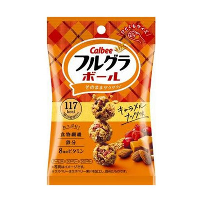 Calbee Frugra Ball Caramel & Nuts Flavor 26g