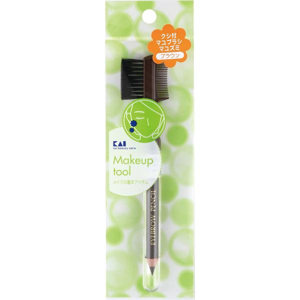 KAI Eyebrow Pencil with Brush & Comb - Brown / Black