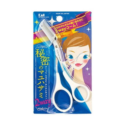 KAI Eyebrow Scissors 2WAY with Comb KQ3042