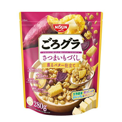 NISSIN Gorogura Gorotto Granola Cereal (Strawberry 320g / Sweet Potato 280g)