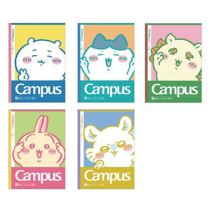 SUNSTAR STATIONERY Campus Notebook (Dot-A ruled / Dot-B ruled) Chiikawa 5-Pack