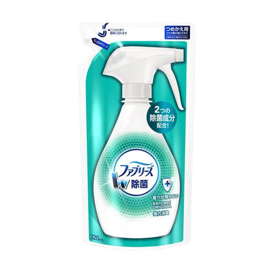 P&G Febreze W Disinfectant + Deodorant Spray for Fabrics No Scent Residue Refill 320ml