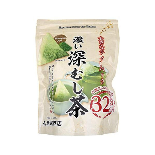 AKAHORI SHOTEN Large Bag with Uji Match Deep-Steamed Tea 1 Bag (32 Bags)