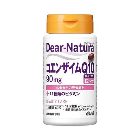 Asahi Dear Natura Coenzyme Q10 + 11 Vitamins 60 Capsules for 30 days