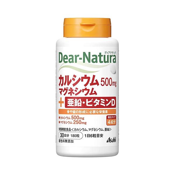 Asahi Dear Natura Calcium Magnesium Zinc Vitamin D 180 Capsules for 30 days