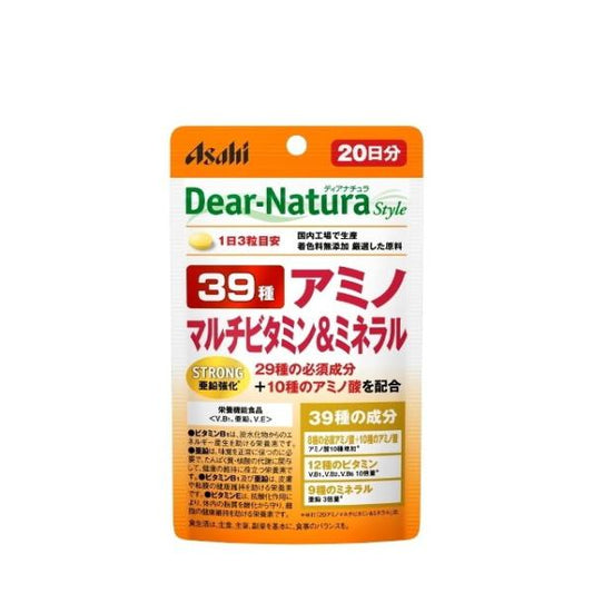 Asahi Dear Natura Style Strong 39 Amino Multivitamin & Mineral  60 Capsules for 20 days