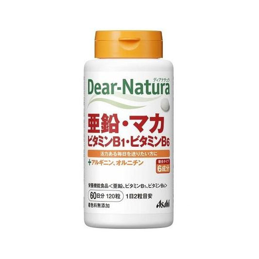 Asahi Group Foods Dear-Natura, Zinc, Maca, Vitamin B1, Vitamin B6 for 60 days