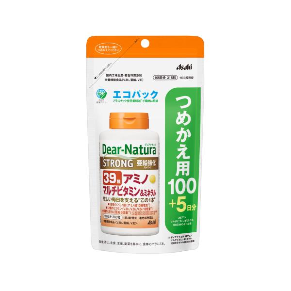 Asahi Dear Natura Strong 39 Amino Multivitamin & Mineral Eco Pack 315 Capsules