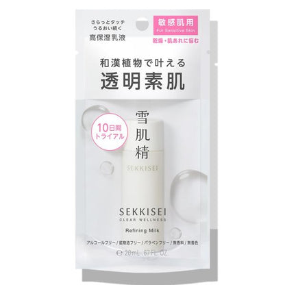 Kose Sekkisei Clear Wellness Refining Milk SS Trial 20ml