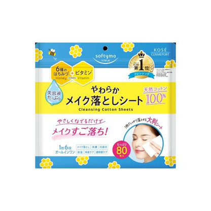 KOSE Cosmeport Softymo Cleansing Cotton Sheets 80 Sheets