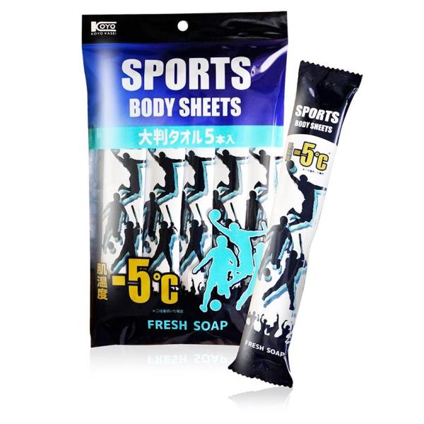 Koyo Sports Body Sheet Fresh Soap Scent 5 pcs.