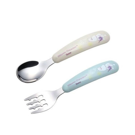 Skater Antibacterial Dishwasher-Safe Stainless Steel Spoon & Fork, Moomin Paint SFBS1, 1 set