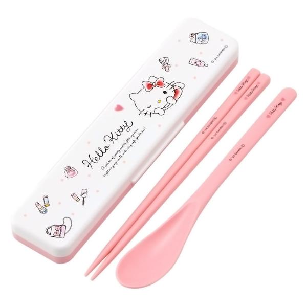 SKATER Sanrio Antibacterial Dishwasher-safe Chopsticks Spoon Set Watercolor Cosmetics 1 pc 62g