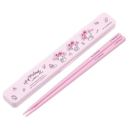SKATER Sanrio Antibacterial Dishwasher-safe Noiseless Chopstick Box Set, Watercolor Cosmetics, 1 piece, 40g