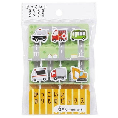 MARUKI Bento Picks Cool Vehicle / Flag Mini Camp Pattern / Flag Mini Craft / Pretty Picks / Retro Signboard