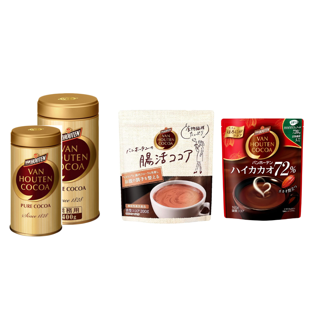 Kataoka Bussan Van Houten Cocoa Powder - Pure Cocoa / Gut Health Cocoa / High Cocoa 72%