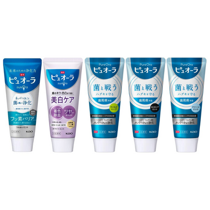 Kao Medicinal PureOra Toothpaste Barrier Gel/Nano Bright/Clean Mint/Strong Mint/Mild Herbal