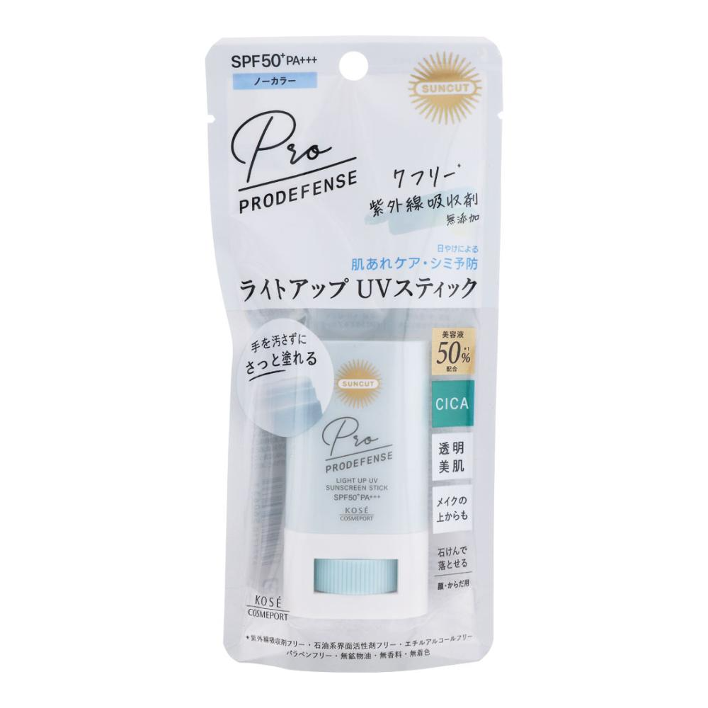 ［In stock］ Kose Cosmeport Suncut R Prodefense Light Up UV Sunscreen Stick SPF50+ PA+++ (20g)