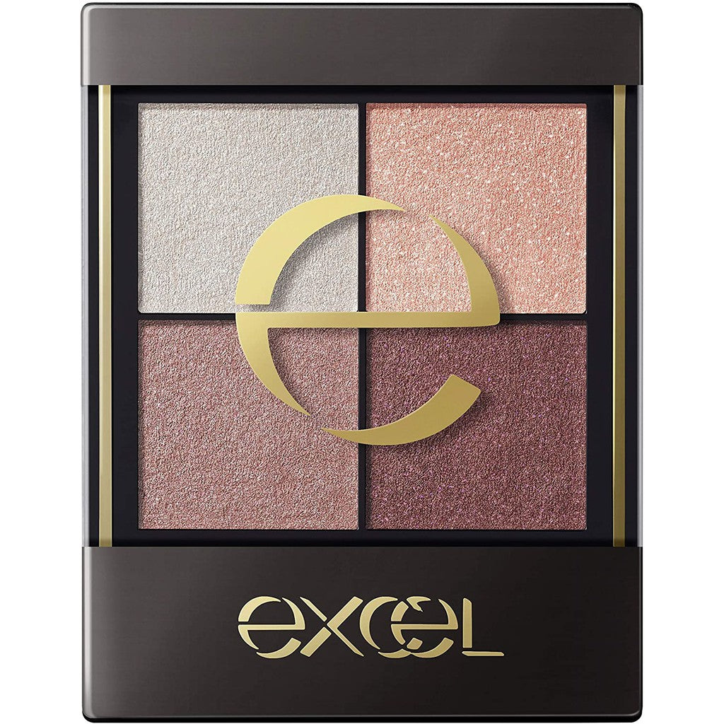 [Japan] excel eyeshadow quad eyeshadow nude deep eyeshadow sr light綻時裳四色眼采 CS excel 蜜粉 excel sr03