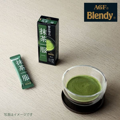 ［In stock］ AGF Blendy One Matcha without milk 1 box (4 pieces) instant