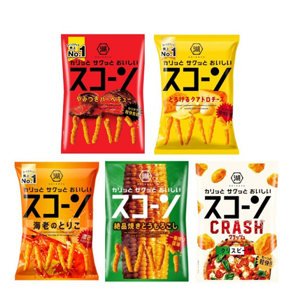 Koikeya Sucorn Corn Snacks - Barbecue / Quattro Cheese / Shrimp Rice Powder / Grilled Corn / Pizza (1 bag)